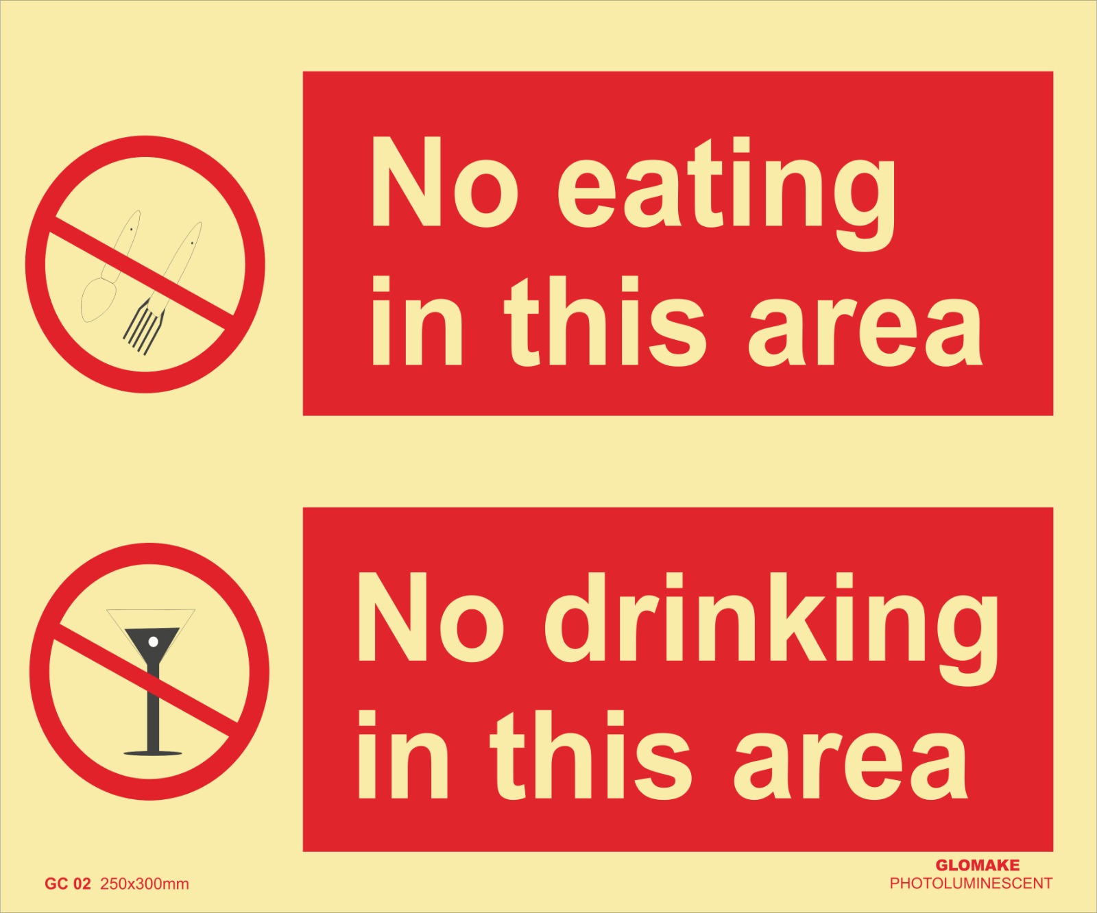 NO EATING & DRINKING  IN THIS AREA
(GC 02)